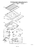 COMPARTMENT SEPARATOR Diagram and Parts List for ET18GKXSW10  Whirlpool Refrigerator