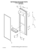 REFRIGERATOR DOOR PARTS Diagram and Parts List for KSRG25FVMS04  KitchenAid Refrigerator