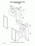 REFRIGERATOR DOOR PARTS Diagram and Parts List for GI5FVAXVB02  Whirlpool Refrigerator