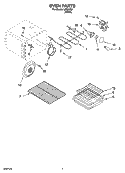 OVEN PARTS Diagram and Parts List for IJP89802  Inglis Range