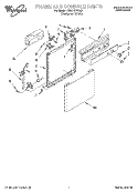 FRAME AND CONSOLE Diagram and Parts List for DU801DWGQ1  Whirlpool Dishwasher