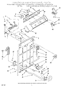 CONTROLS AND REAR PANEL Diagram and Parts List for LST8244AN0  Whirlpool Washer