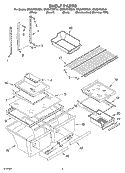 SHELF Diagram and Parts List for GR2SHTXKL01  Whirlpool Refrigerator
