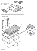 SHELF PARTS, OPTIONAL PARTS Diagram and Parts List for 5VET0WPKLQ05  Whirlpool Refrigerator