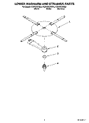 LOWER WASHARM AND STRAINER PARTS Diagram and Parts List for KUDK02CRBL4  KitchenAid Dishwasher