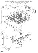 UPPER DISHRACK AND WATER FEED Diagram and Parts List for GU940SCGQ2  Whirlpool Dishwasher