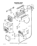 ICEMAKER Diagram and Parts List for KSRB25QXWH00  KitchenAid Refrigerator