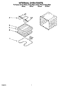 INTERNAL OVEN PARTS Diagram and Parts List for GY396LXPS00  Whirlpool Range