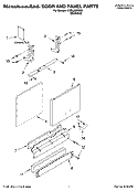 DOOR AND PANEL PARTS Diagram and Parts List for KUDL02IRBS2  KitchenAid Dishwasher