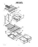 SHELF Diagram and Parts List for ET20NKXXW00  Whirlpool Refrigerator