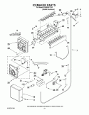 ICEMAKER PARTS Diagram and Parts List for KSSS36FTX03  KitchenAid Refrigerator