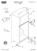 CABINET, LITERATURE Diagram and Parts List for RT18VKXJW00  Roper Refrigerator