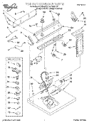 TOP AND CONSOLE, LIT/OPTIONAL Diagram and Parts List for LGR8858EQ2  Whirlpool Dryer