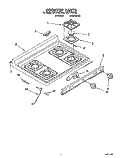 COOKTOP Diagram and Parts List for SF317PEYW0  Whirlpool Range