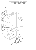 REFRIGERATOR LINER Diagram and Parts List for KSFS25FJBL00  KitchenAid Refrigerator