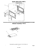 DOOR AND LATCH , WIRING HARNESS Diagram and Parts List for MH6300XM1  Whirlpool Microwave