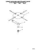 LOWER WASHARM AND STRAINER PARTS Diagram and Parts List for KUDS01DJBT1  KitchenAid Dishwasher