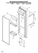 REFRIGERATOR DOOR PARTS Diagram and Parts List for KSRA22CNWH02  KitchenAid Refrigerator