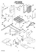 UNIT PARTS Diagram and Parts List for KSRY25CVMS01  KitchenAid Refrigerator