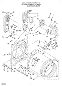 BULKHEAD Diagram and Parts List for LGR5600JT1  Whirlpool Dryer