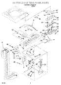CONTROLS AND REAR PANEL Diagram and Parts List for CCW5294W0  Whirlpool Washer