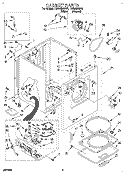 CABINET Diagram and Parts List for LGR4624BN1  Whirlpool Dryer