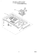 BASE PLATE Diagram and Parts List for MT3070SHB0  Whirlpool Microwave
