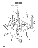 FRAME, LIT/OPTIONAL Diagram and Parts List for WU0800XX1  Roper Dishwasher