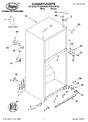CABINET PARTS Diagram and Parts List for RT18AKXKT05  Roper Refrigerator