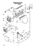ICEMAKER, LIT/OPTIONAL Diagram and Parts List for 3VED23DQAW01  Whirlpool Refrigerator