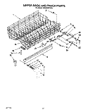 UPPER RACK AND TRACK Diagram and Parts List for KUDJ23HYWH1  KitchenAid Dishwasher