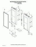REFRIGERATOR DOOR PARTS Diagram and Parts List for IX5HHEXWS06  Whirlpool Refrigerator