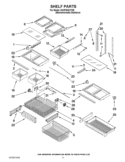 SHELF PARTS Diagram and Parts List for GX2FHDXVY08  Whirlpool Refrigerator