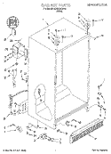 CABINET Diagram and Parts List for 3XARG478F00  Whirlpool Refrigerator