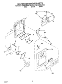 DISPENSER FRONT Diagram and Parts List for GD5SHAXKT02  Whirlpool Refrigerator