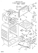 LINER Diagram and Parts List for ET19RKXFW01  Whirlpool Refrigerator