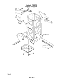 FRAME Diagram and Parts List for TF4500XRP0  Whirlpool Trash Compactor