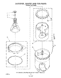 AGITATOR, BASKET AND TUB Diagram and Parts List for CA2751XSW2  Whirlpool Washer