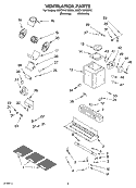 VENTILATION PARTS Diagram and Parts List for KWCV167MSS0  KitchenAid Range Hood