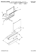 DOOR AND PANEL Diagram and Parts List for KUDY25SHWH0  KitchenAid Dishwasher