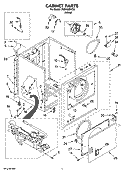 CABINET PARTS Diagram and Parts List for EGD4300VQ0  Estate Dryer