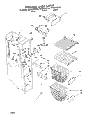 FREEZER LINER PARTS Diagram and Parts List for KSRG22FKBL05  KitchenAid Refrigerator