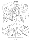 TUB , LITERATURE AND OPTIONAL Diagram and Parts List for DU3000XR0  Whirlpool Dishwasher