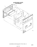 OVEN DOOR Diagram and Parts List for KEMI300VBL0  KitchenAid Microwave Oven Combo