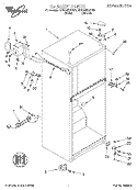 CABINET Diagram and Parts List for 4ET14GKXFN01  Whirlpool Refrigerator
