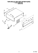 TOP GRILLE AND UNIT COVER PARTS Diagram and Parts List for KBRC36FTS02  KitchenAid Refrigerator