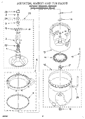AGITATOR, BASKET AND TUB Diagram and Parts List for LSS8244AZ0  Whirlpool Washer