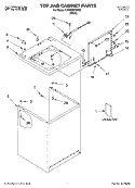 TOP AND CABINET PARTS Diagram and Parts List for CAWB527MQ0  Crosley Washer