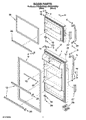DOOR PARTS Diagram and Parts List for ET6WSKXST02  Whirlpool Refrigerator