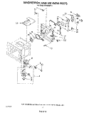 MAGNETRON AND AIRFLOW Diagram and Parts List for MC8990XT0  Whirlpool Microwave